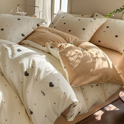 91家纺网 家纺一手货源 找家纺 （总）卢赛尔 2024新款提花有氧泡泡泡芙四件套