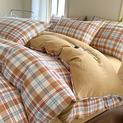 91家纺网 家纺一手货源 找家纺 （总）卢赛尔 2024新款提花有氧泡泡泡芙四件套