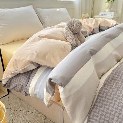 91家纺网 家纺一手货源 找家纺 （总）红粉佳人家纺 2025春夏新款全棉纯棉12868纯棉单被套