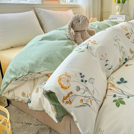 91家纺网 家纺一手货源 找家纺 （总）红粉佳人家纺 2025春夏新款全棉纯棉12868纯棉单被套