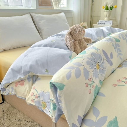 91家纺网 家纺一手货源 找家纺 （总）红粉佳人家纺 2025春夏新款全棉纯棉12868纯棉单被套