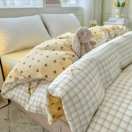 91家纺网 家纺一手货源 找家纺 （总）红粉佳人家纺 2025春夏新款全棉纯棉12868纯棉单被套