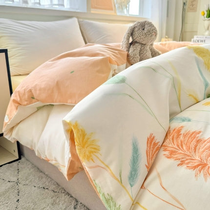 91家纺网 家纺一手货源 找家纺 （总）红粉佳人家纺 2025春夏新款全棉纯棉12868纯棉单被套