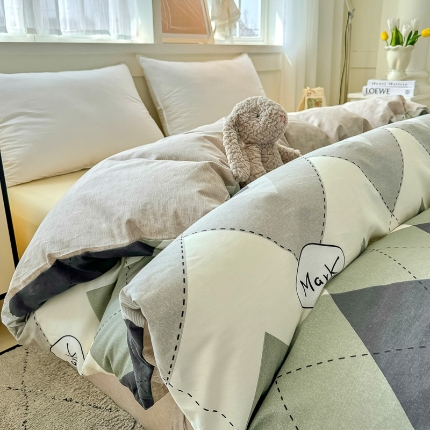 91家纺网 家纺一手货源 找家纺 （总）红粉佳人家纺 2025春夏新款全棉纯棉12868纯棉单被套