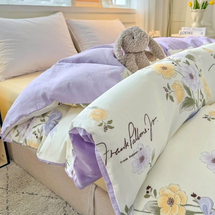 91家纺网 家纺一手货源 找家纺 （总）红粉佳人家纺 2025春夏新款全棉纯棉12868纯棉单被套