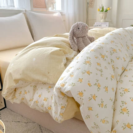 91家纺网 家纺一手货源 找家纺 （总）红粉佳人家纺 2025春夏新款全棉纯棉12868纯棉单被套