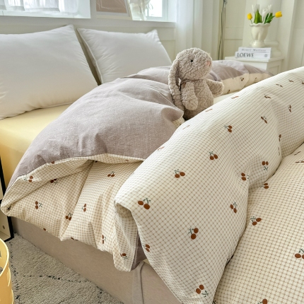 91家纺网 家纺一手货源 找家纺 （总）红粉佳人家纺 2025春夏新款全棉纯棉12868纯棉单被套