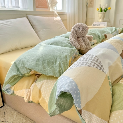 91家纺网 家纺一手货源 找家纺 （总）红粉佳人家纺 2025春夏新款全棉纯棉12868纯棉单被套