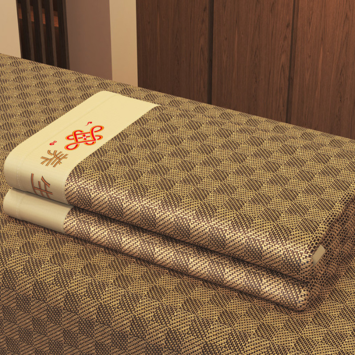 91家纺网 家纺一手货源 找家纺 迪乐妮 2025新款藤席养身席 单面席—罗马格