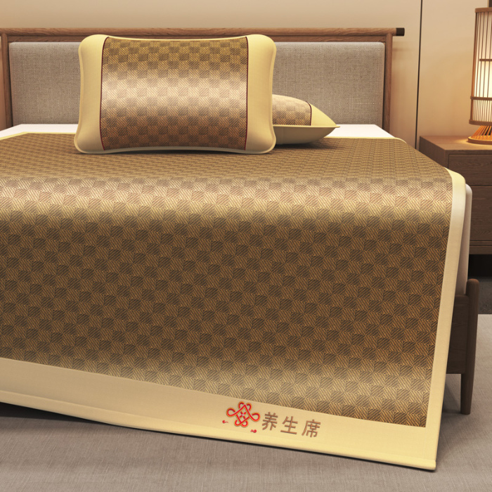 91家纺网 家纺一手货源 找家纺 迪乐妮 2025新款藤席养身席 单面席—罗马格