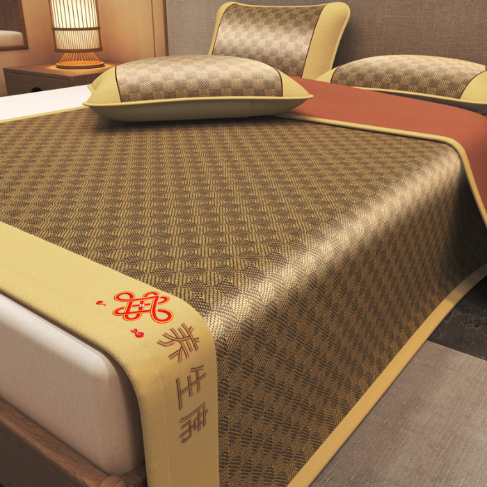 91家纺网 家纺一手货源 找家纺 迪乐妮 2025新款藤席养身席 单面席—罗马格