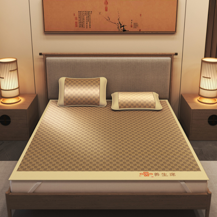 91家纺网 家纺一手货源 找家纺 迪乐妮 2025新款藤席养身席 单面席—罗马格