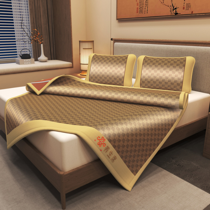 91家纺网 家纺一手货源 找家纺 迪乐妮 2025新款藤席养身席 单面席—罗马格