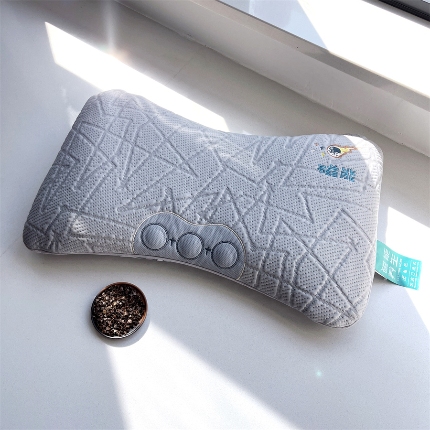 91家纺网 家纺一手货源 找家纺 （总）2025新款 凉感冰丝全荞麦护颈枕芯 磁疗按摩荞麦颈椎头枕颈枕腰枕头枕芯