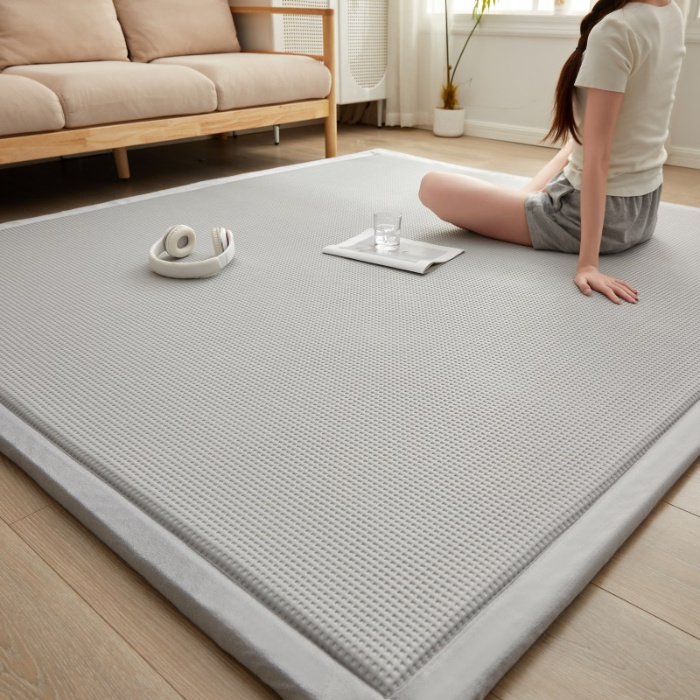 91家纺网 家纺一手货源 找家纺 锦丝钰床垫 2025新款冰豆豆多功能地铺睡垫 华芙格~灰