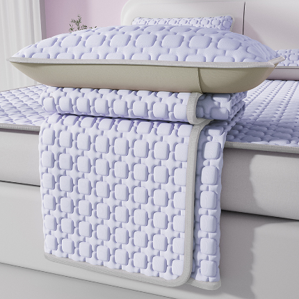 91家纺网 家纺一手货源 找家纺 （总）世纪绒品 2026新款A类凉感小冰川冰丝乳胶凉席床笠加厚12mm