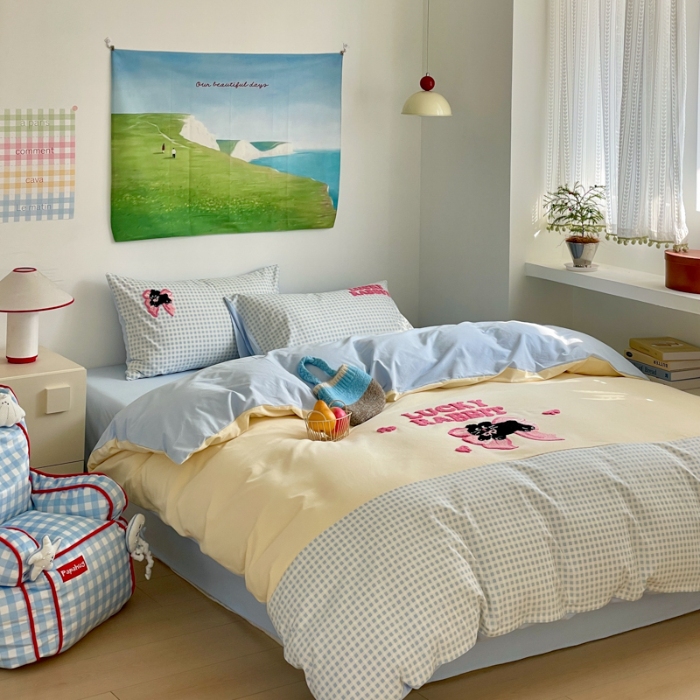 91家纺网 家纺一手货源 找家纺 左视觉  小清新化纤套件拍摄赏析