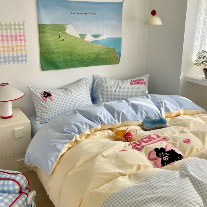 91家纺网 家纺一手货源 找家纺 左视觉  小清新化纤套件拍摄赏析