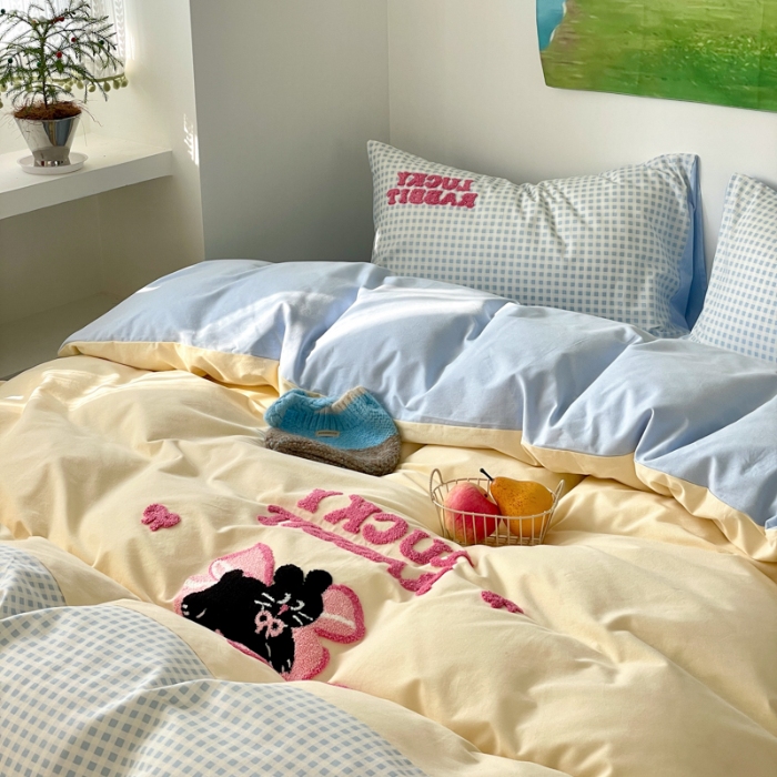 91家纺网 家纺一手货源 找家纺 左视觉  小清新化纤套件拍摄赏析