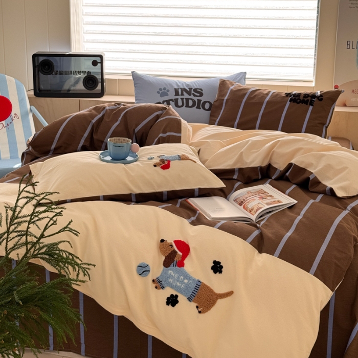 91家纺网 家纺一手货源 找家纺 左视觉  小清新毛巾绣套件拍摄赏析