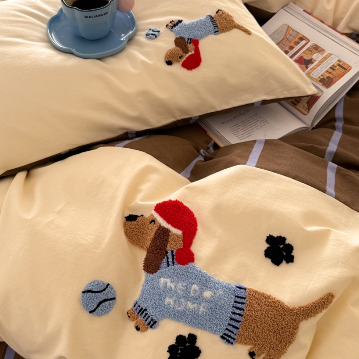 91家纺网 家纺一手货源 找家纺 左视觉  小清新毛巾绣套件拍摄赏析