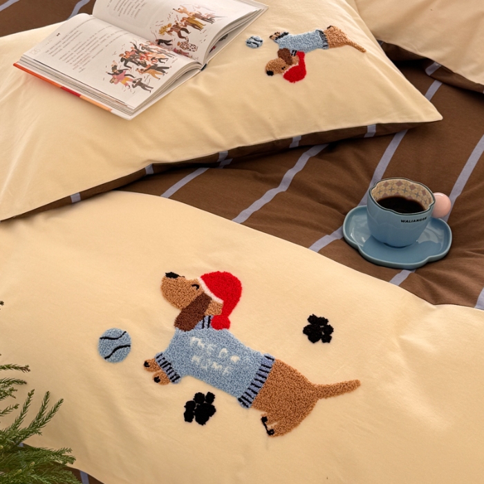 91家纺网 家纺一手货源 找家纺 左视觉  小清新毛巾绣套件拍摄赏析