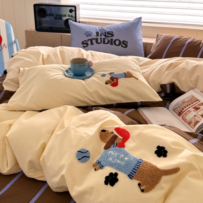 91家纺网 家纺一手货源 找家纺 左视觉  小清新毛巾绣套件拍摄赏析