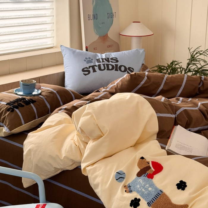 91家纺网 家纺一手货源 找家纺 左视觉  小清新毛巾绣套件拍摄赏析