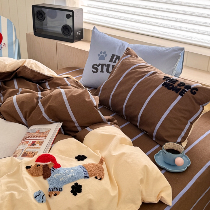 91家纺网 家纺一手货源 找家纺 左视觉  小清新毛巾绣套件拍摄赏析