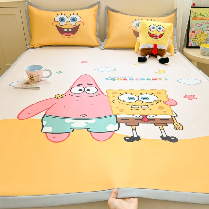 91家纺网 家纺一手货源 找家纺 （总）金爱家 2025新款冰丝凉席海绵宝宝