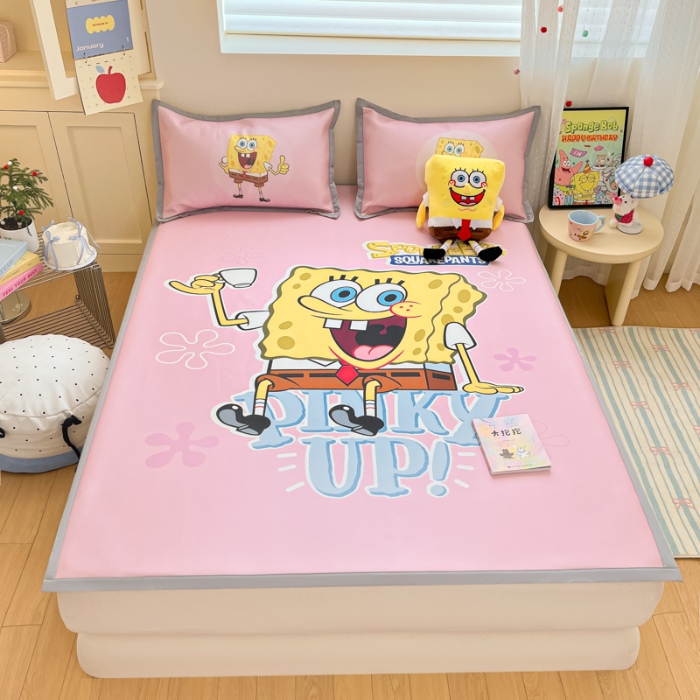 91家纺网 家纺一手货源 找家纺 （总）金爱家 2025新款冰丝凉席海绵宝宝