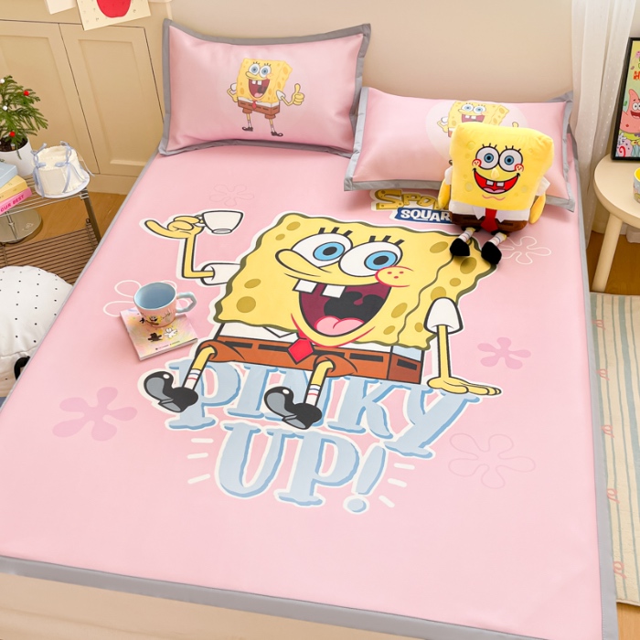 91家纺网 家纺一手货源 找家纺 （总）金爱家 2025新款冰丝凉席海绵宝宝