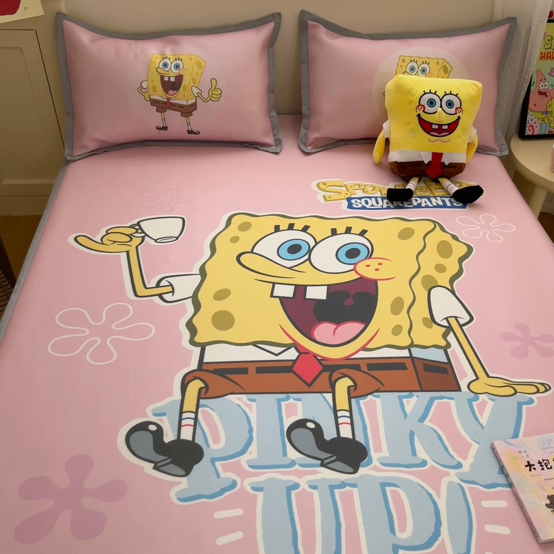 91家纺网 家纺一手货源 找家纺 （总）金爱家 2025新款冰丝凉席海绵宝宝