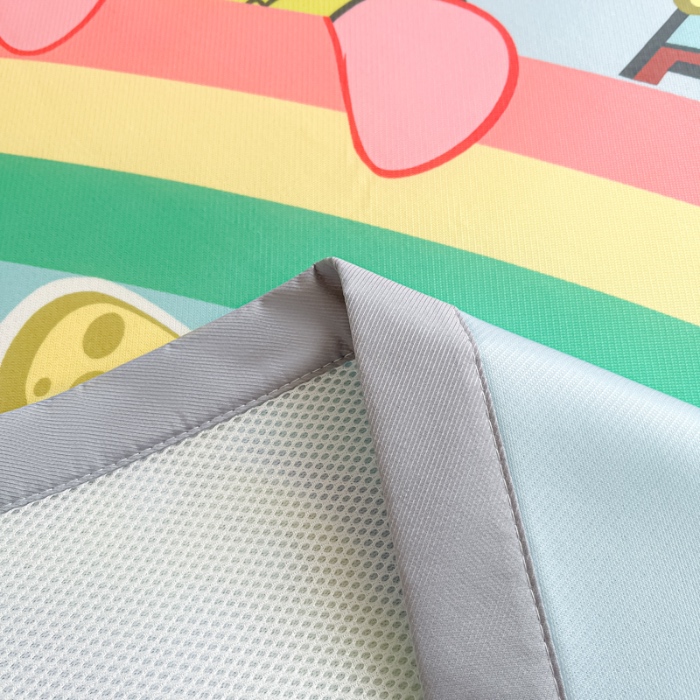 91家纺网 家纺一手货源 找家纺 金爱家 2025新款冰丝凉席海绵宝宝 冰丝-彩虹海绵宝宝