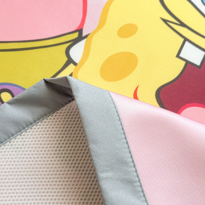 91家纺网 家纺一手货源 找家纺 金爱家 2025新款冰丝凉席海绵宝宝 冰丝-粉粉海绵宝宝