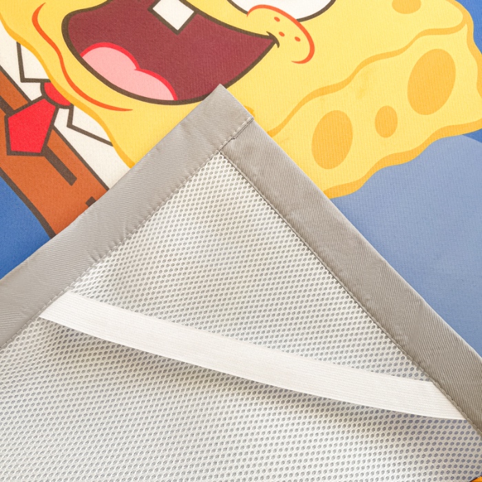 91家纺网 家纺一手货源 找家纺 金爱家 2025新款冰丝凉席海绵宝宝 冰丝-蓝蓝海绵宝宝