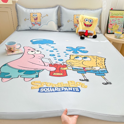 金爱家 2025新款冰丝凉席海绵宝宝 冰丝-泡泡海绵宝宝