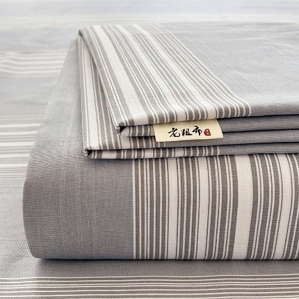 91家纺网 家纺一手货源 找家纺 （总）2025款【有买家秀】三枚缎条原棉老粗布床单款三件套单人双人卧室床盖四季通用
