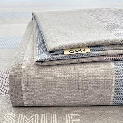 91家纺网 家纺一手货源 找家纺 （总）2025款【有买家秀】三枚缎条原棉老粗布床单款三件套单人双人卧室床盖四季通用