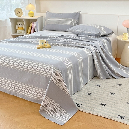 91家纺网 家纺一手货源 找家纺 2025款【有买家秀】夏季凉被单原棉老粗布三件套学生宿舍单人床盖可水洗机洗四季通用