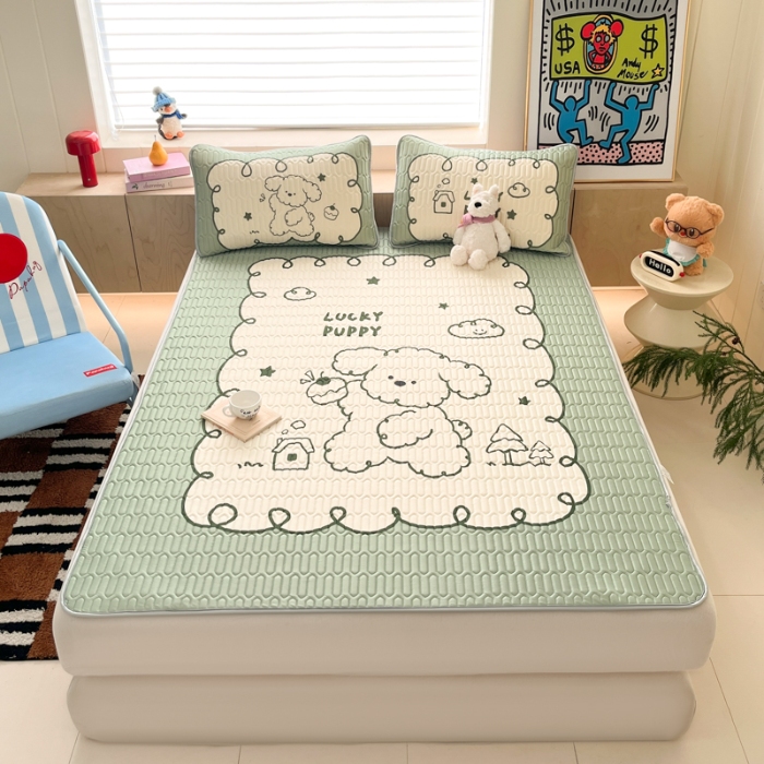 91家纺网 家纺一手货源 找家纺 左视觉  小清新卡通凉席样片赏析 1