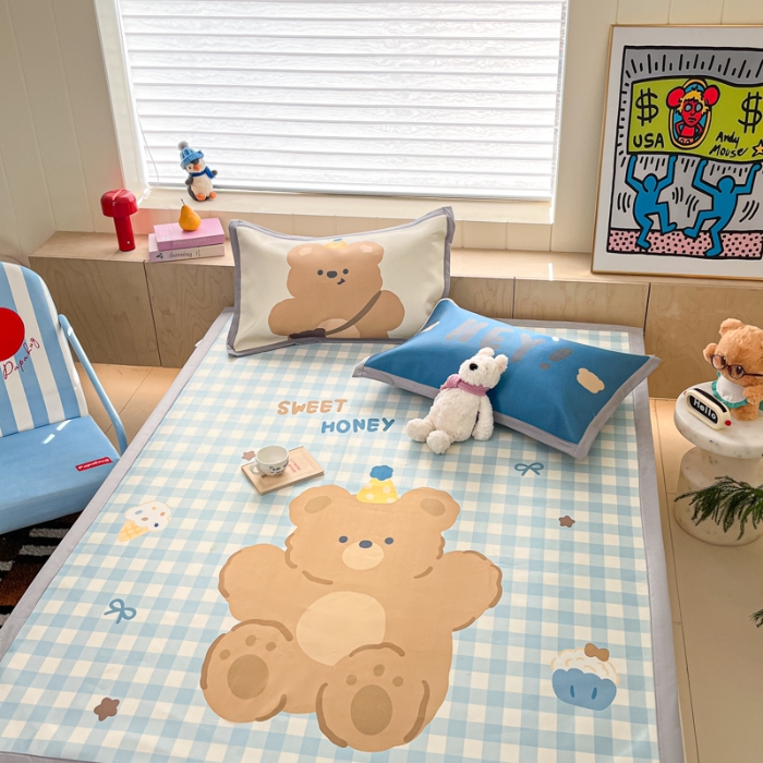 91家纺网 家纺一手货源 找家纺 左视觉  小清新卡通凉席样片赏析 2