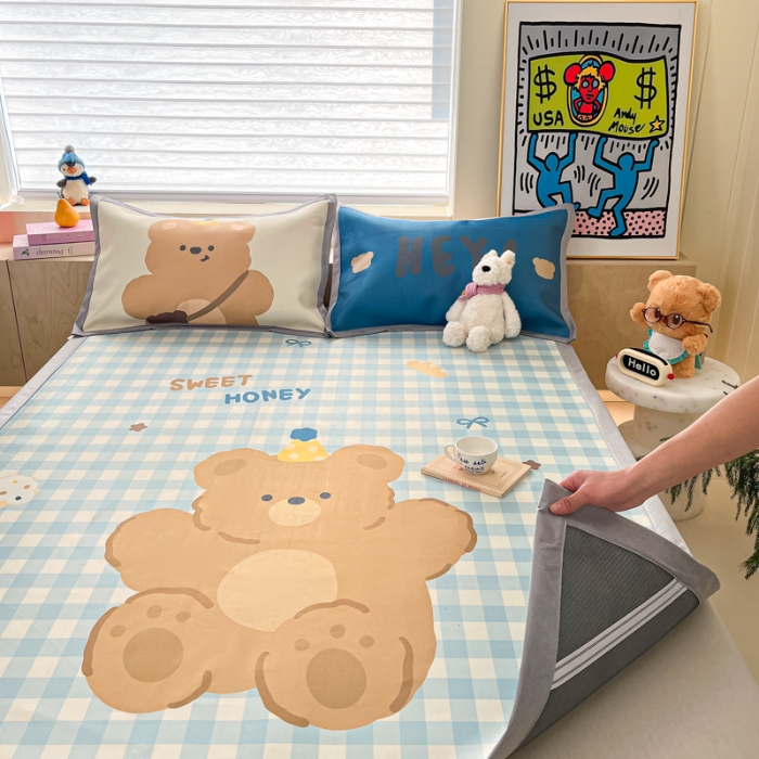 91家纺网 家纺一手货源 找家纺 左视觉  小清新卡通凉席样片赏析 2