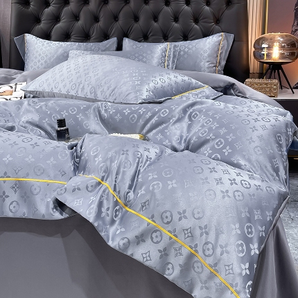 91家纺网 家纺一手货源 找家纺 （总）经年 2025新款60S贡缎提花水洗真丝冰丝天丝四件套直播爆款 