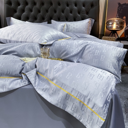 91家纺网 家纺一手货源 找家纺 （总）经年 2025新款60S贡缎提花水洗真丝冰丝天丝四件套直播爆款 