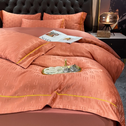 91家纺网 家纺一手货源 找家纺 （总）经年 2025新款60S贡缎提花水洗真丝冰丝天丝四件套直播爆款 