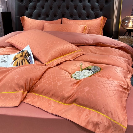 91家纺网 家纺一手货源 找家纺 （总）经年 2025新款60S贡缎提花水洗真丝冰丝天丝四件套直播爆款 