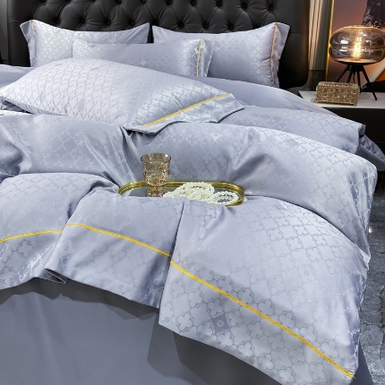 91家纺网 家纺一手货源 找家纺 （总）经年 2025新款60S贡缎提花水洗真丝冰丝天丝四件套直播爆款 