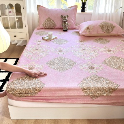 91家纺网 家纺一手货源 找家纺 （总）乐居家纺 2025新款亲肤舒适活性印染水洗冰丝床笠