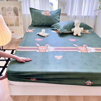 91家纺网 家纺一手货源 找家纺 （总）乐居家纺 2025新款亲肤舒适活性印染水洗冰丝床笠